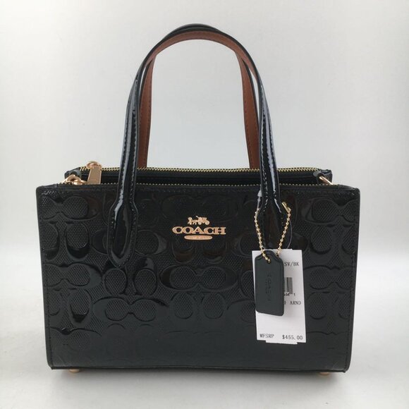 Coach Nina Small Tote Bag In Signature Leather CV400 - Picture 2 of 6